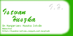 istvan huszka business card